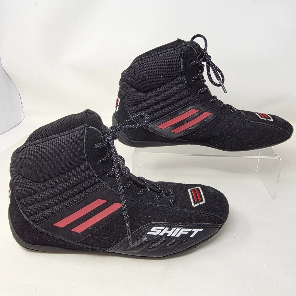 Shift Apex Motorcycle Riding Shoes Mens 6.5 Black Red Street Racing Boots